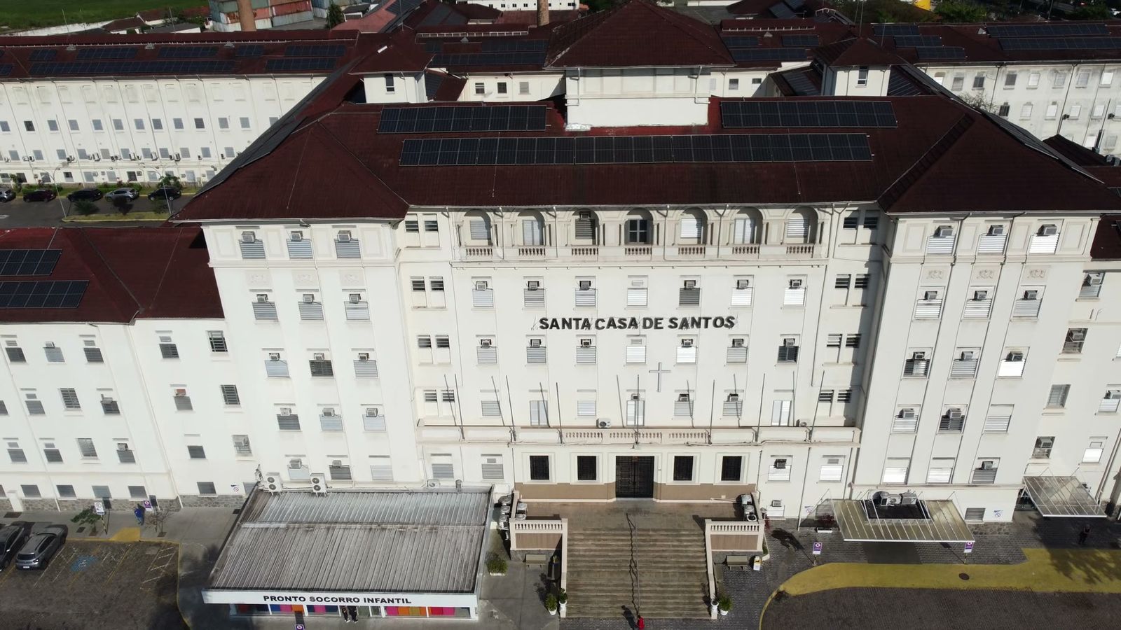 Vista aérea da Santa Casa de Santos